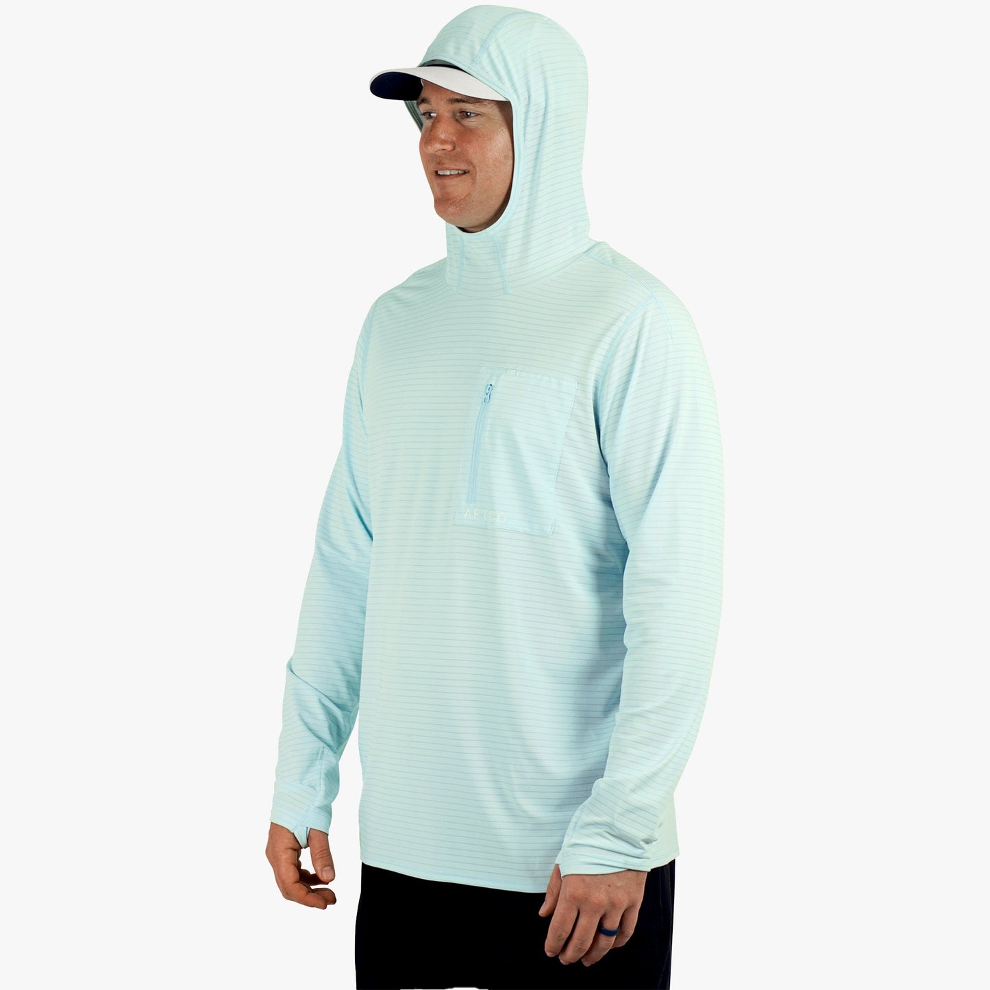 Mens Channel Hooded Performance Shirt - AFTCO