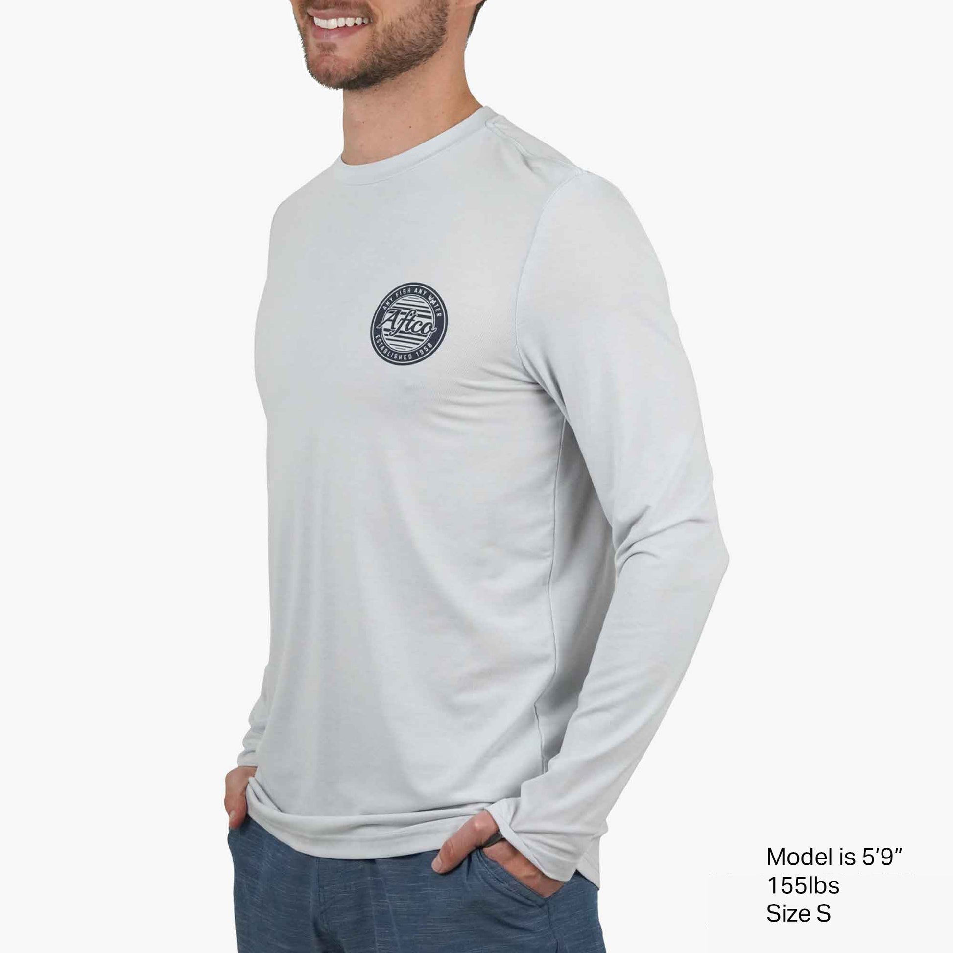 Mens Ocean Bound LS UV Protection Fishing Shirts - AFTCO