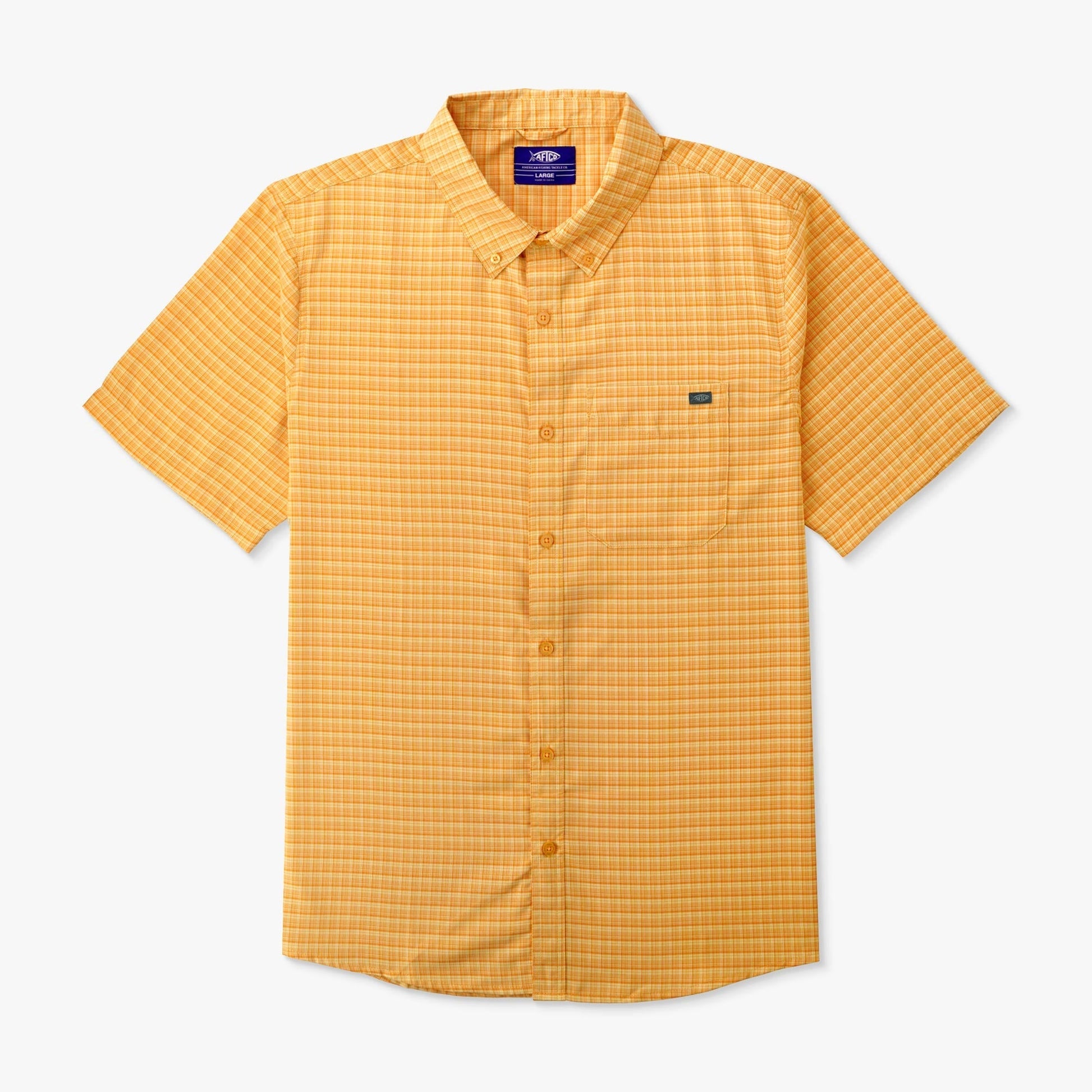 Mens Dorsal Short Sleeve Button Down Shirt - AFTCO