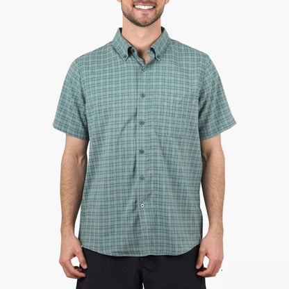 Mens Dorsal Short Sleeve Button Down Shirt - AFTCO