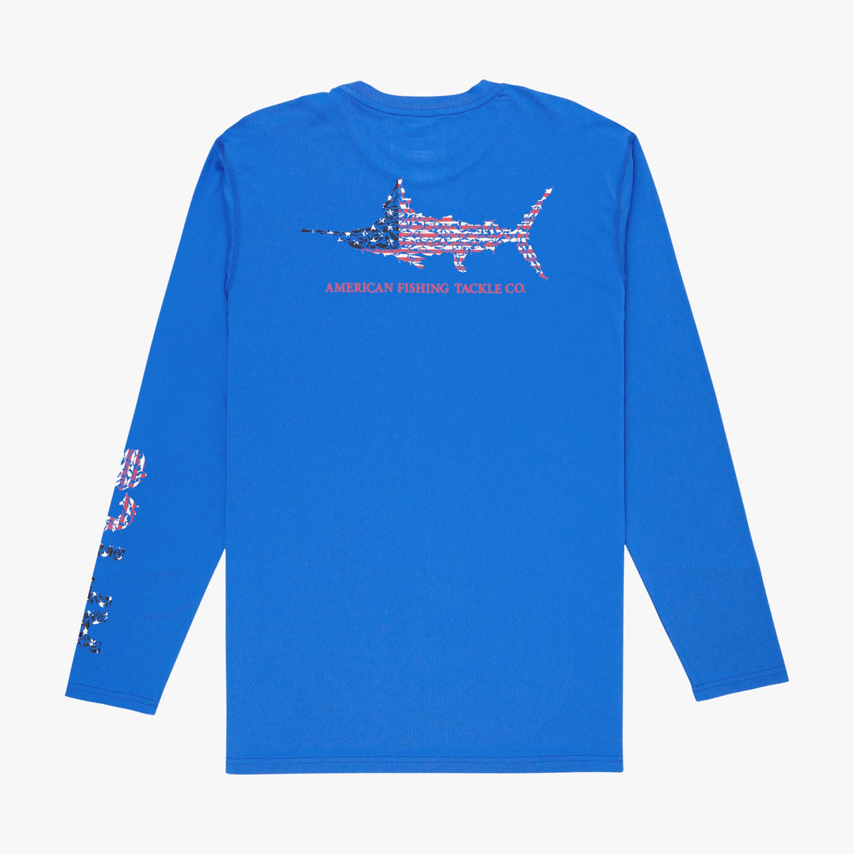 Mens Jigfish Americana LS Performance Fishing Shirt - AFTCO