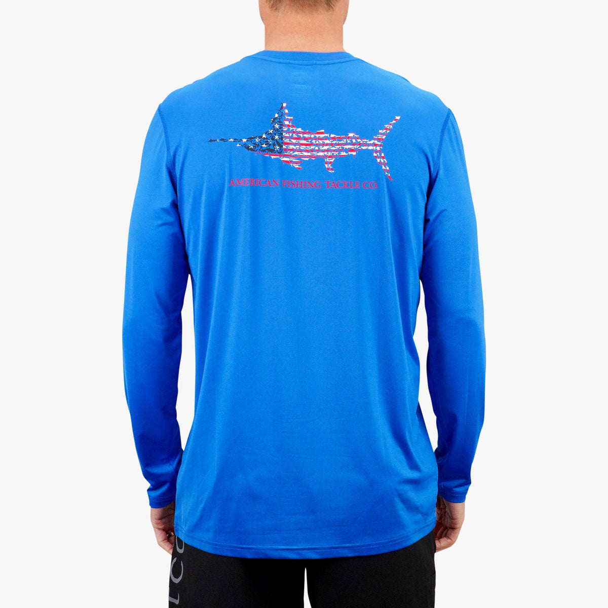 Mens Jigfish Americana LS Performance Fishing Shirt - AFTCO