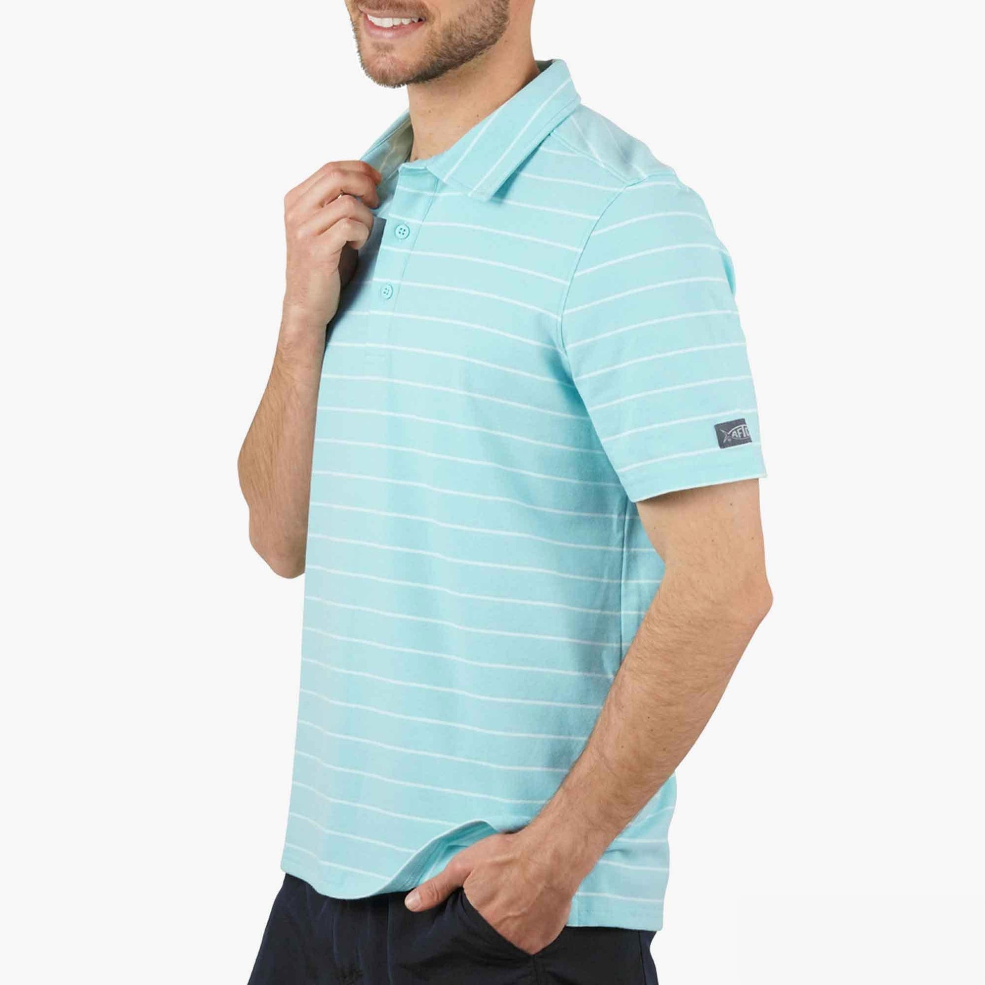 Mens Butterfish Fishing Polo Shirt - AFTCO