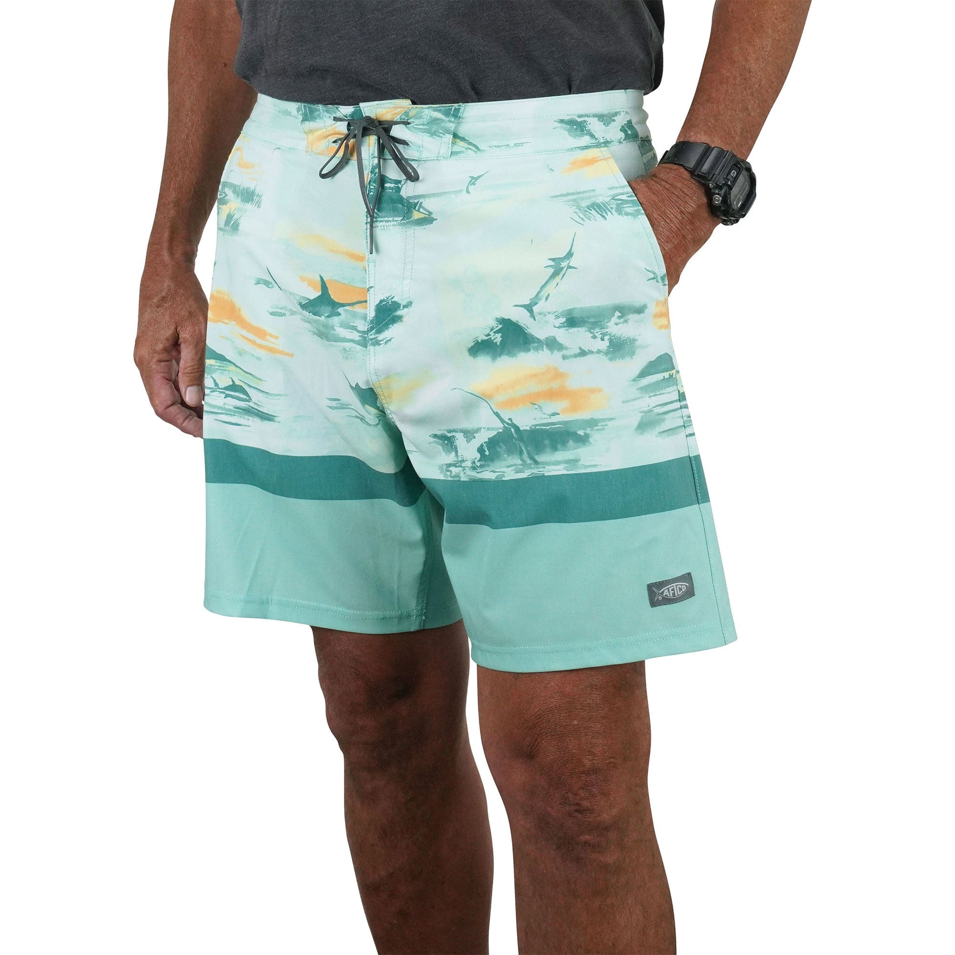 Mens Cocoboardie Recycled Fishing Boardshorts - AFTCO