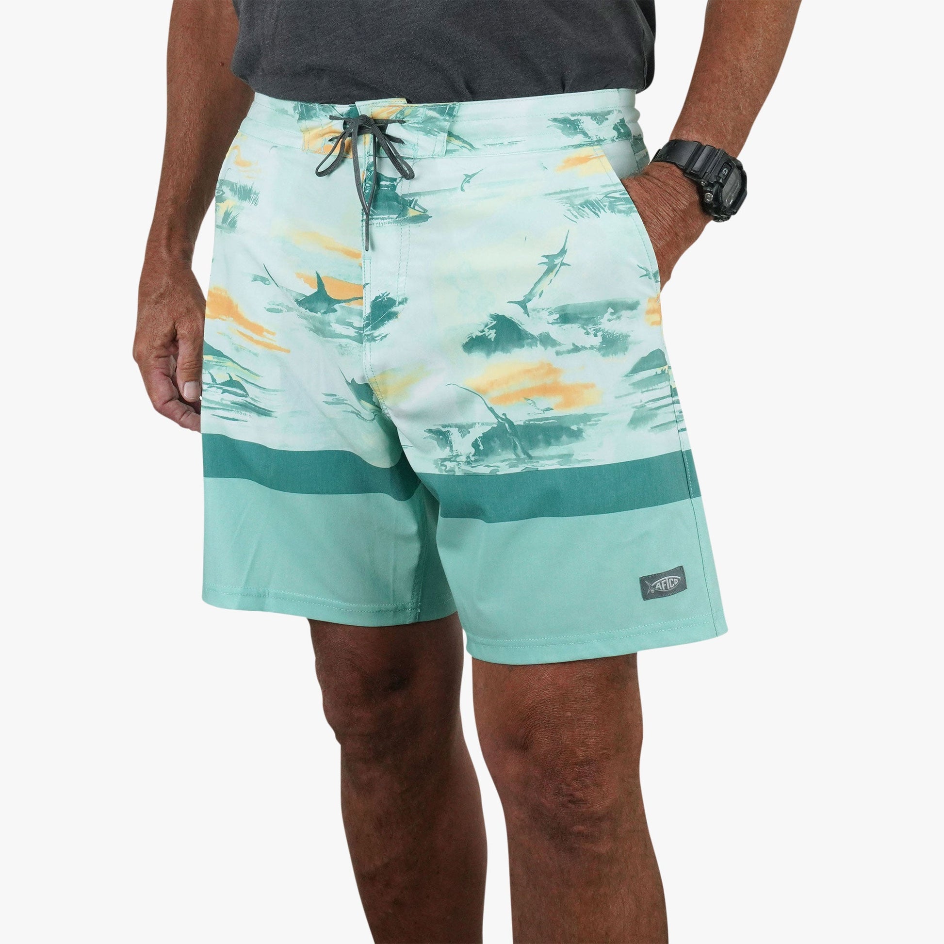 Mens Cocoboardie Recycled Fishing Boardshorts - AFTCO