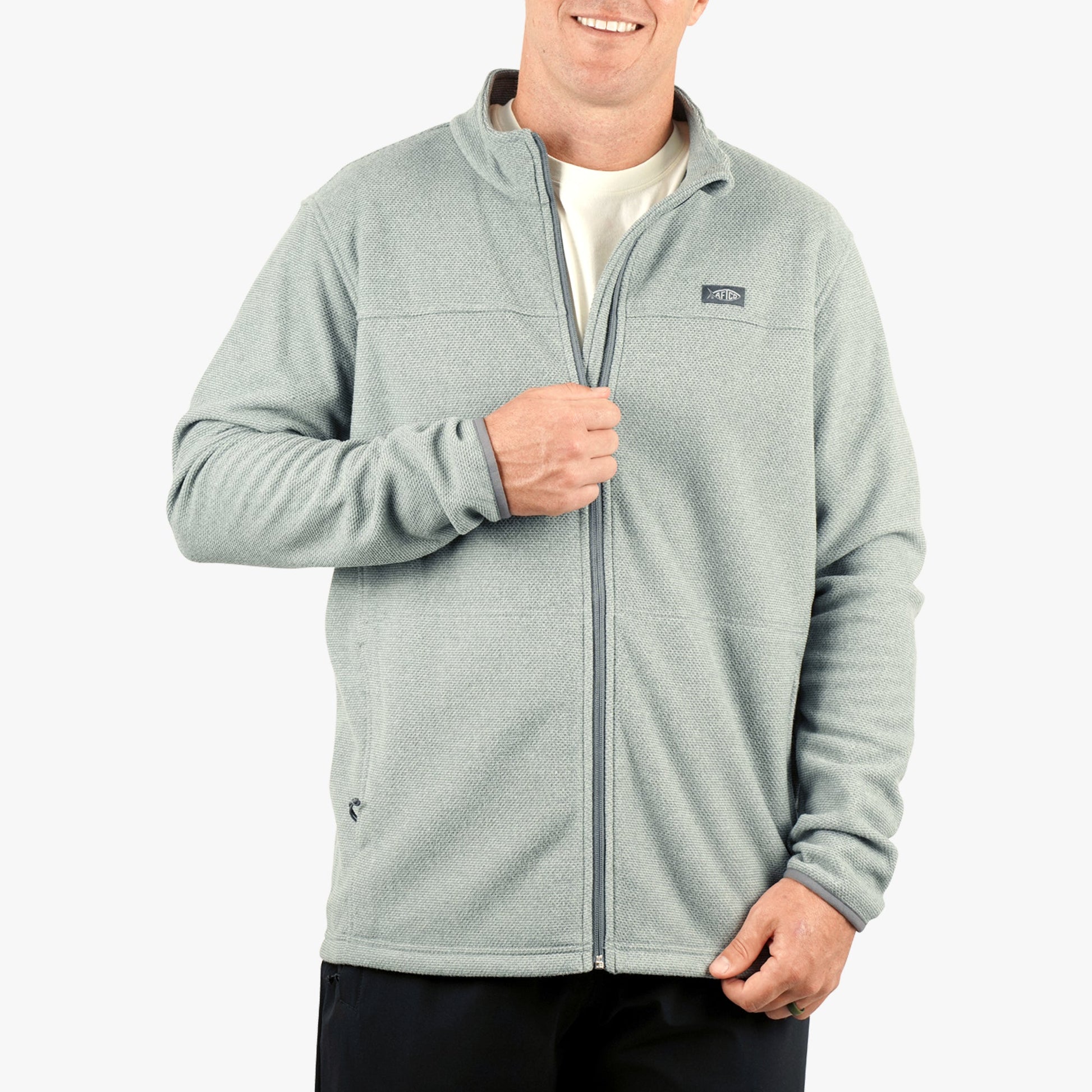 Mens Sentinel Full Zip Fishing Fleece - AFTCO