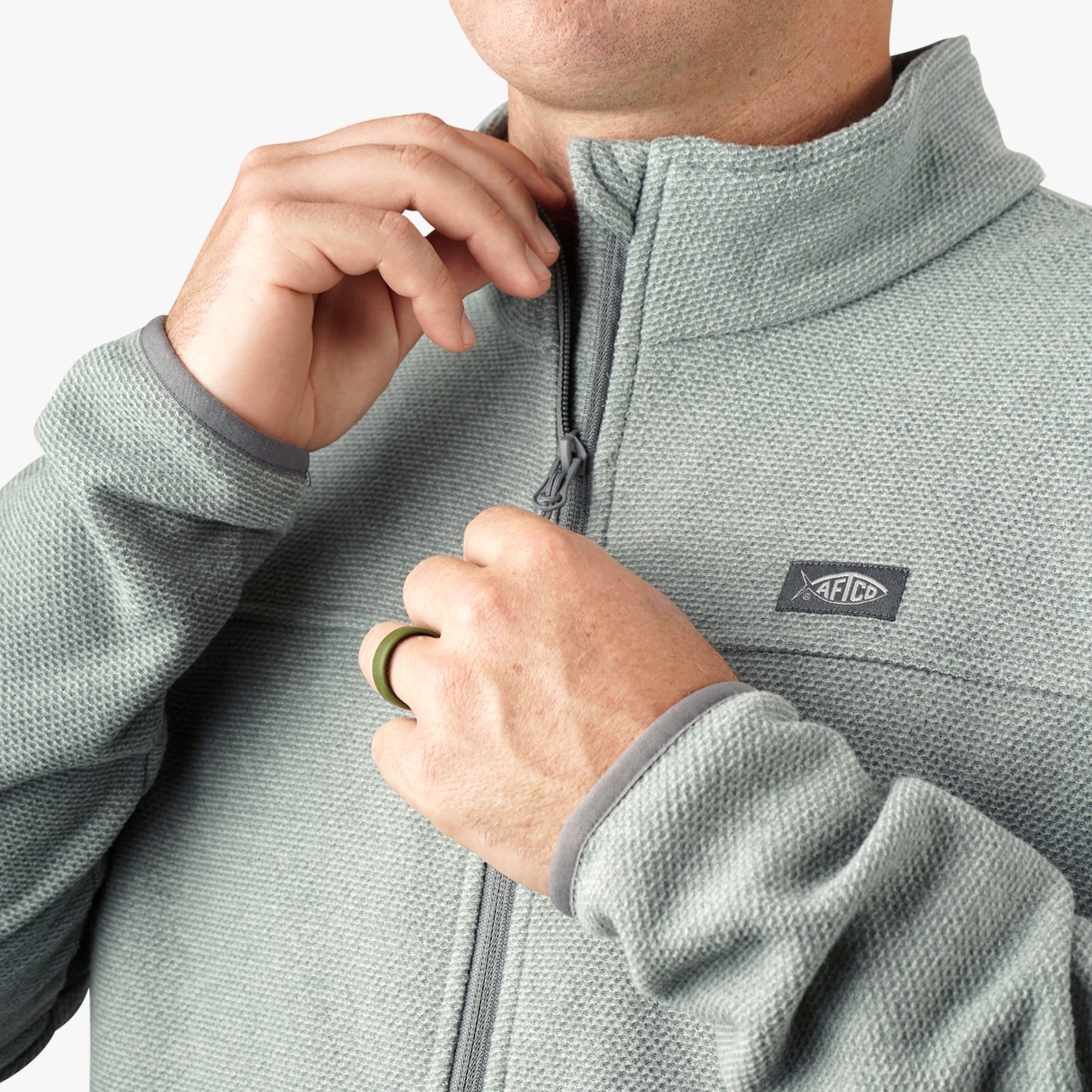 Mens Sentinel Full Zip Fishing Fleece - AFTCO