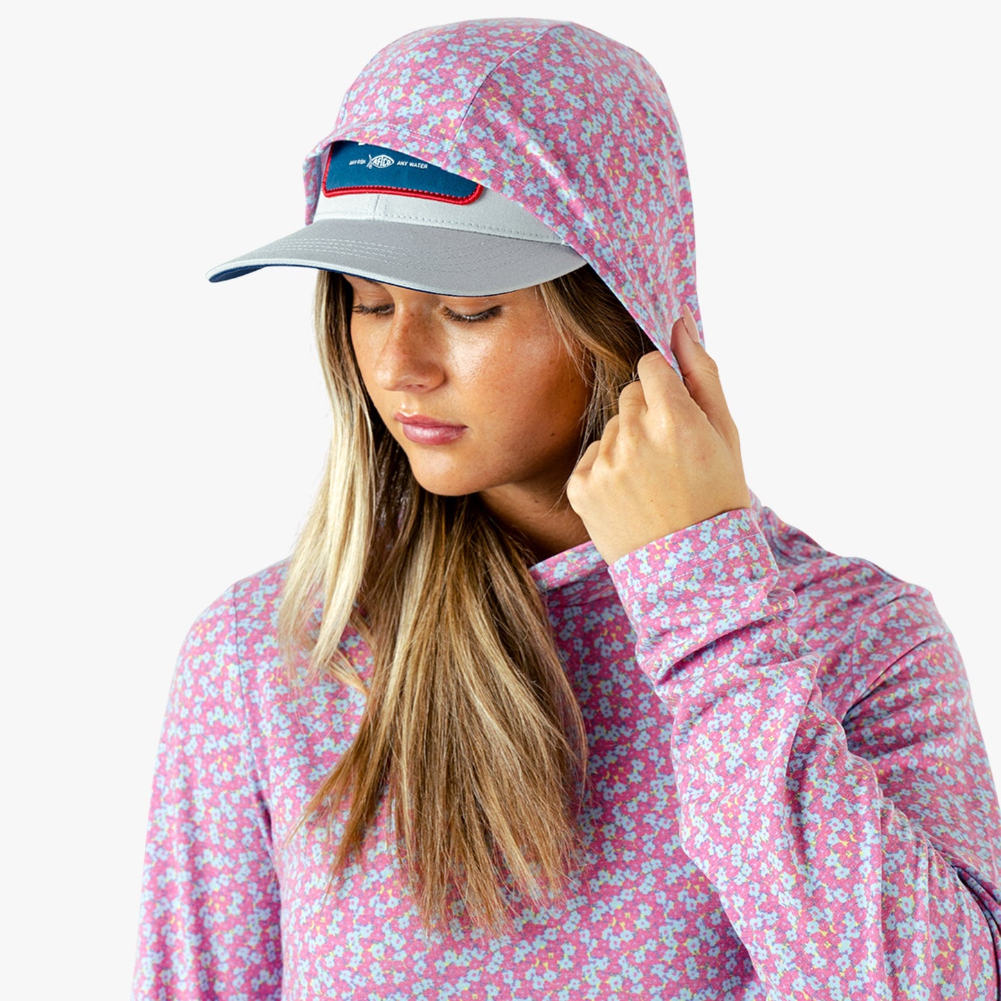 Womens Women's Ocean Bound Hooded Performance Shirt - AFTCO