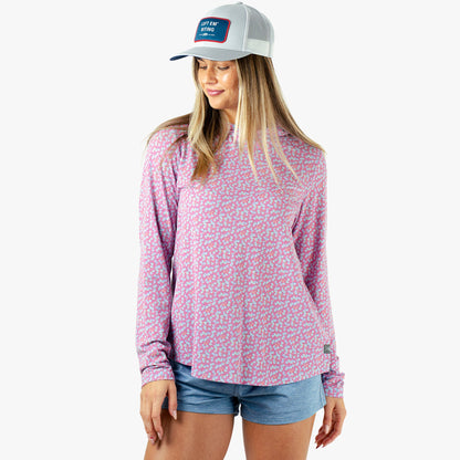 Womens Women's Ocean Bound Hooded Performance Shirt - AFTCO