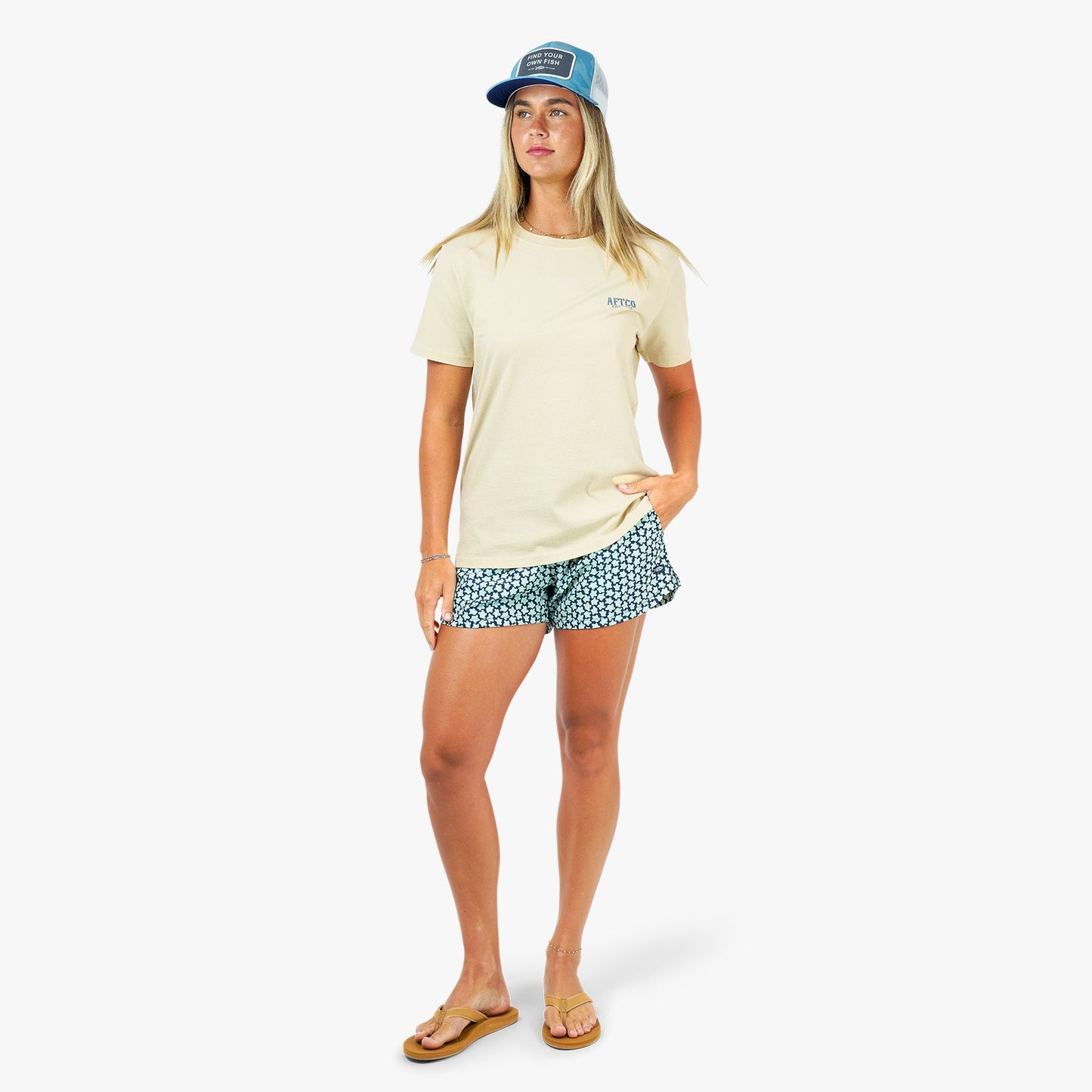 Womens Women's Strike Printed Swim Shorts - AFTCO