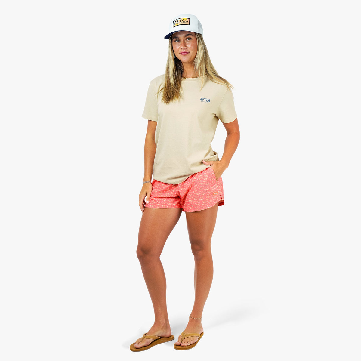 Womens Women's Strike Printed Swim Shorts - AFTCO