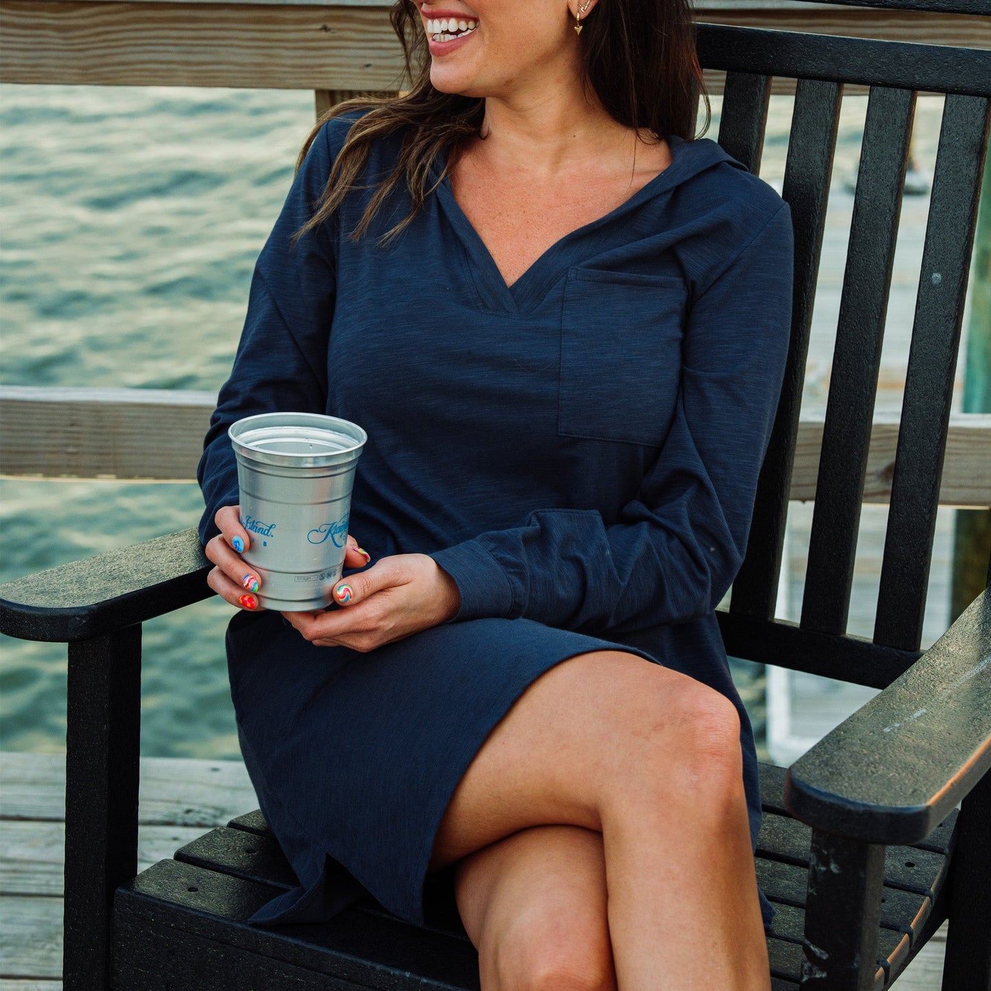 Womens Women's Cloud Knit Hooded Fishing Cover Up - AFTCO