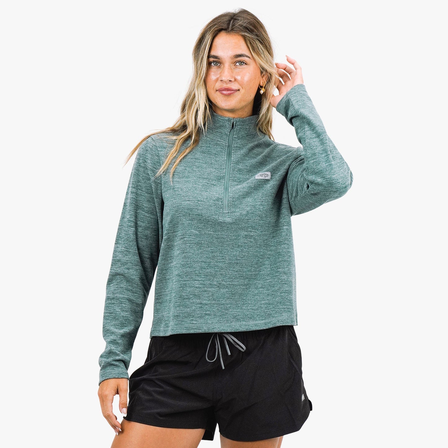 Womens Women's Coastal Layer 1/4 Zip Fishing Pullover - AFTCO