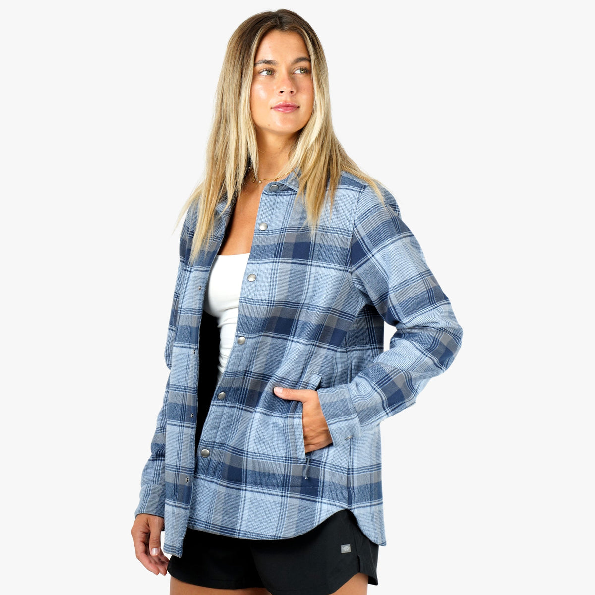 Womens Women's Stout Button Up Shacket - AFTCO