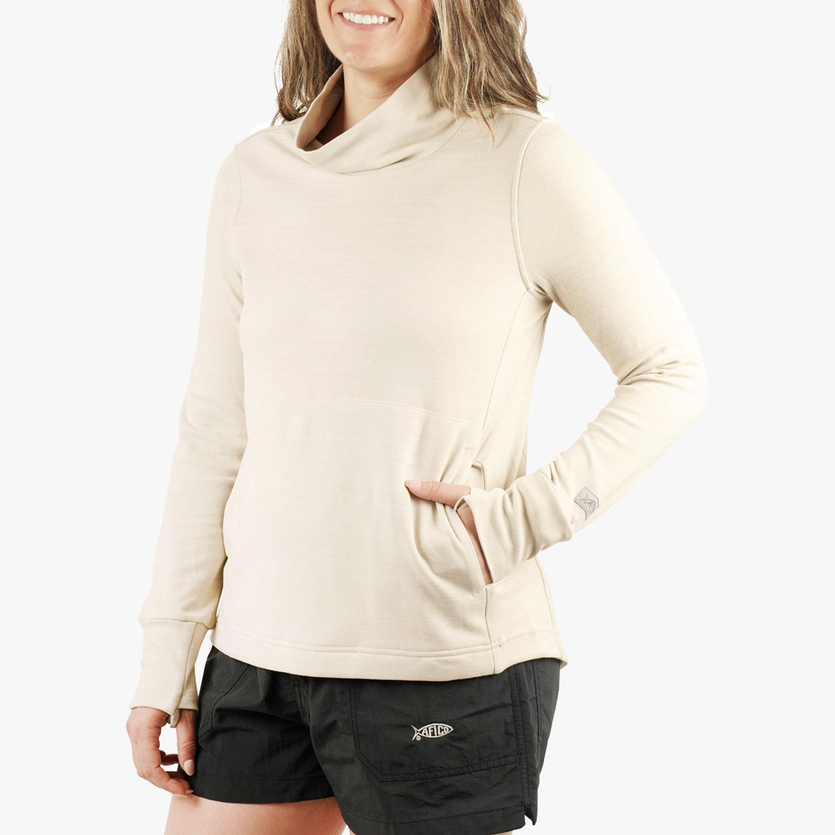 Womens Women's Coastal Layer Funnel Neck Sweater - AFTCO