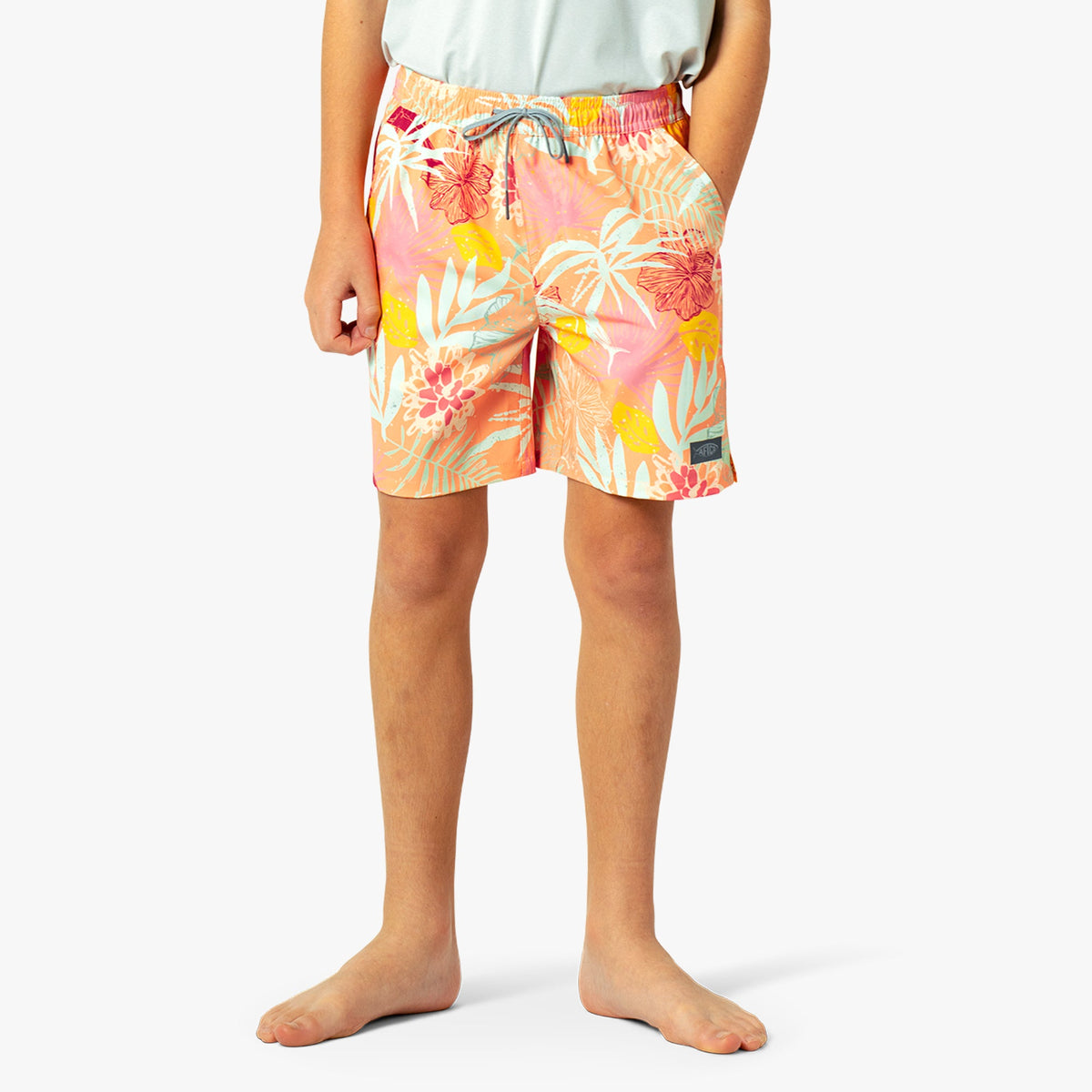 Kids Youth Strike Printed Swim Shorts - AFTCO