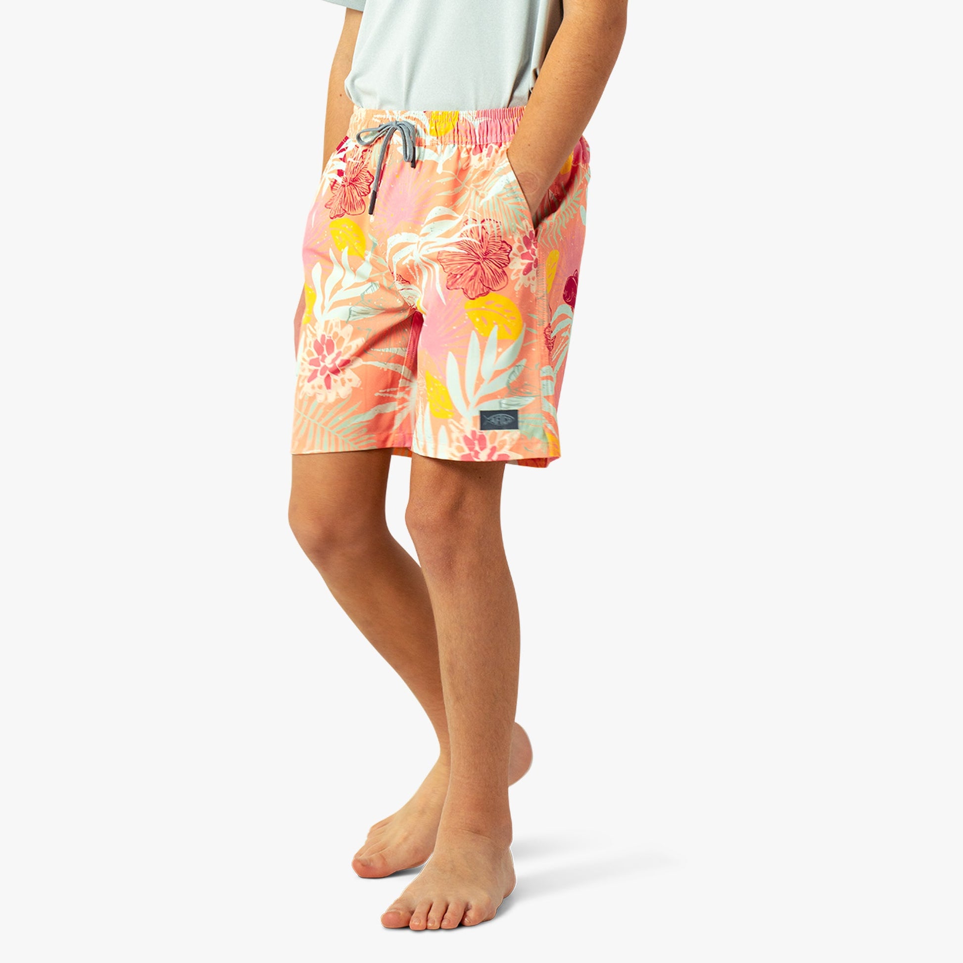 Kids Youth Strike Printed Swim Shorts - AFTCO