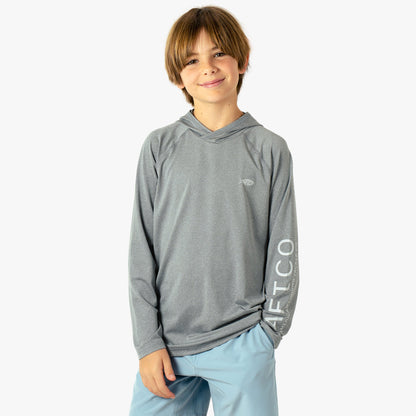 Kids Youth Samurai Hood Performance LS Shirt - AFTCO