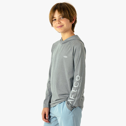 Kids Youth Samurai Hood Performance LS Shirt - AFTCO