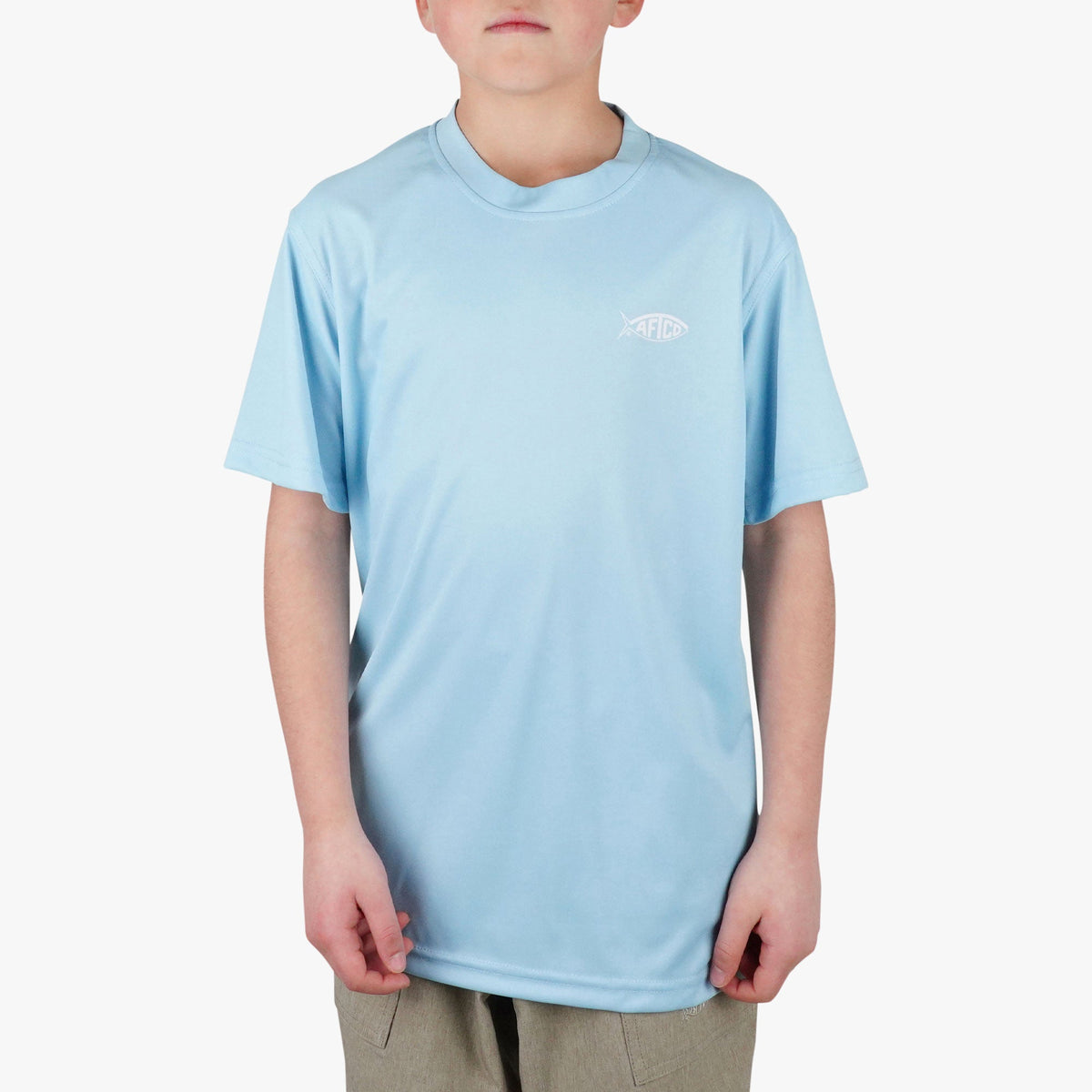 Kids Kids Jigfish Jig Fishing Short Sleeve Shirt - AFTCO