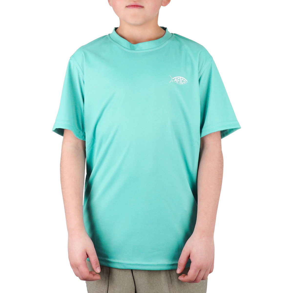 Kids Kids Jigfish Jig Fishing Short Sleeve Shirt - AFTCO
