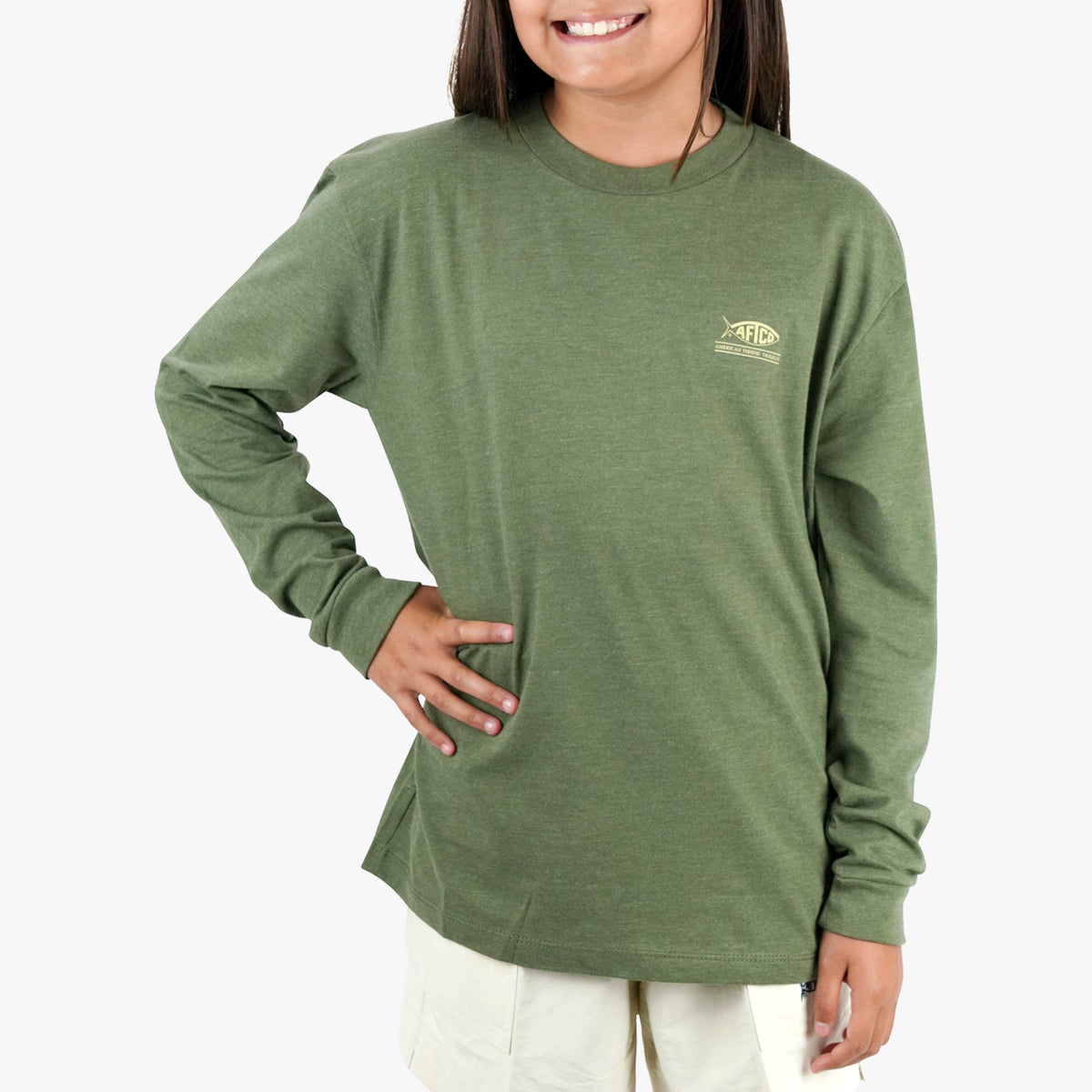Kids Youth Flying Bill Long Sleeve Fishing T-Shirt - AFTCO