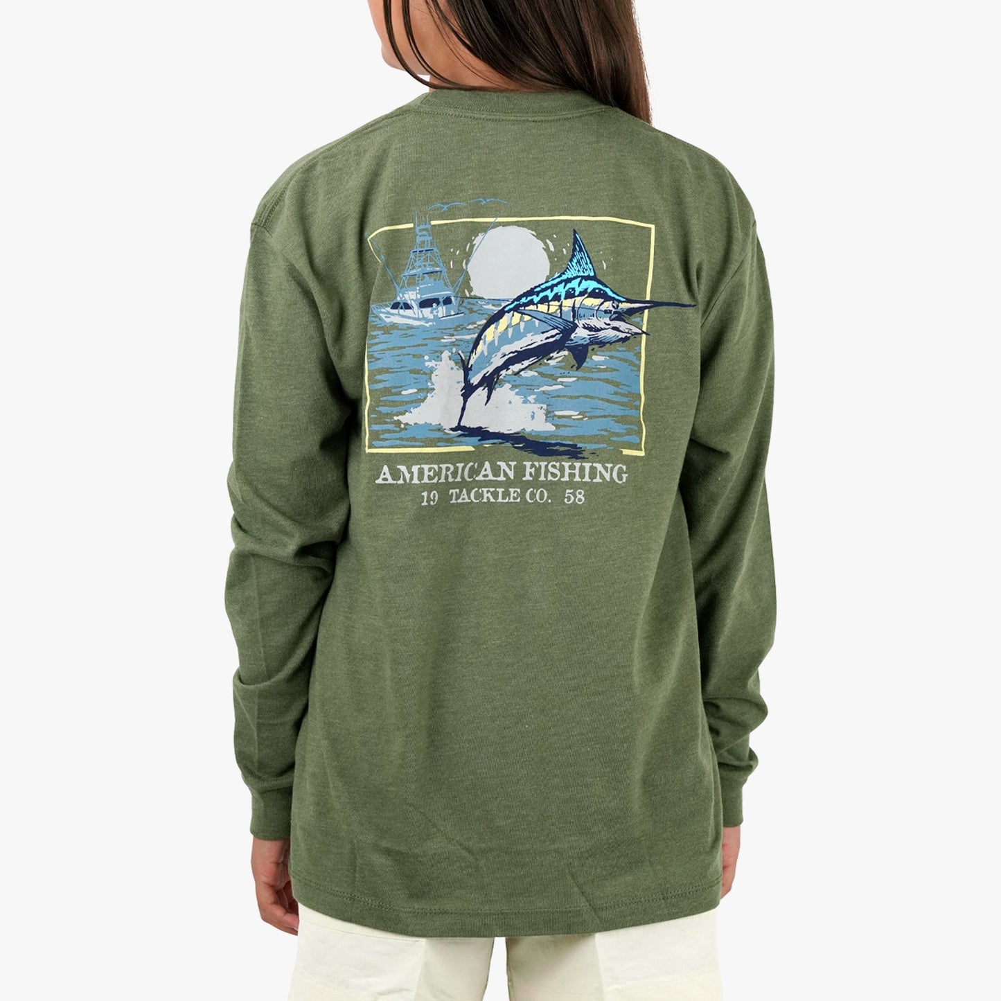 Kids Youth Flying Bill Long Sleeve Fishing T-Shirt - AFTCO