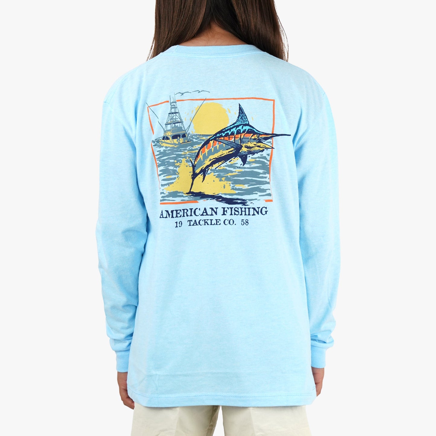 Kids Youth Flying Bill Long Sleeve Fishing T-Shirt - AFTCO