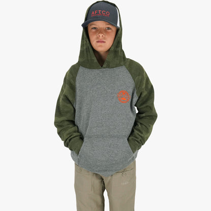 Kids Youth Bass Patch Pullover Hoodie - AFTCO