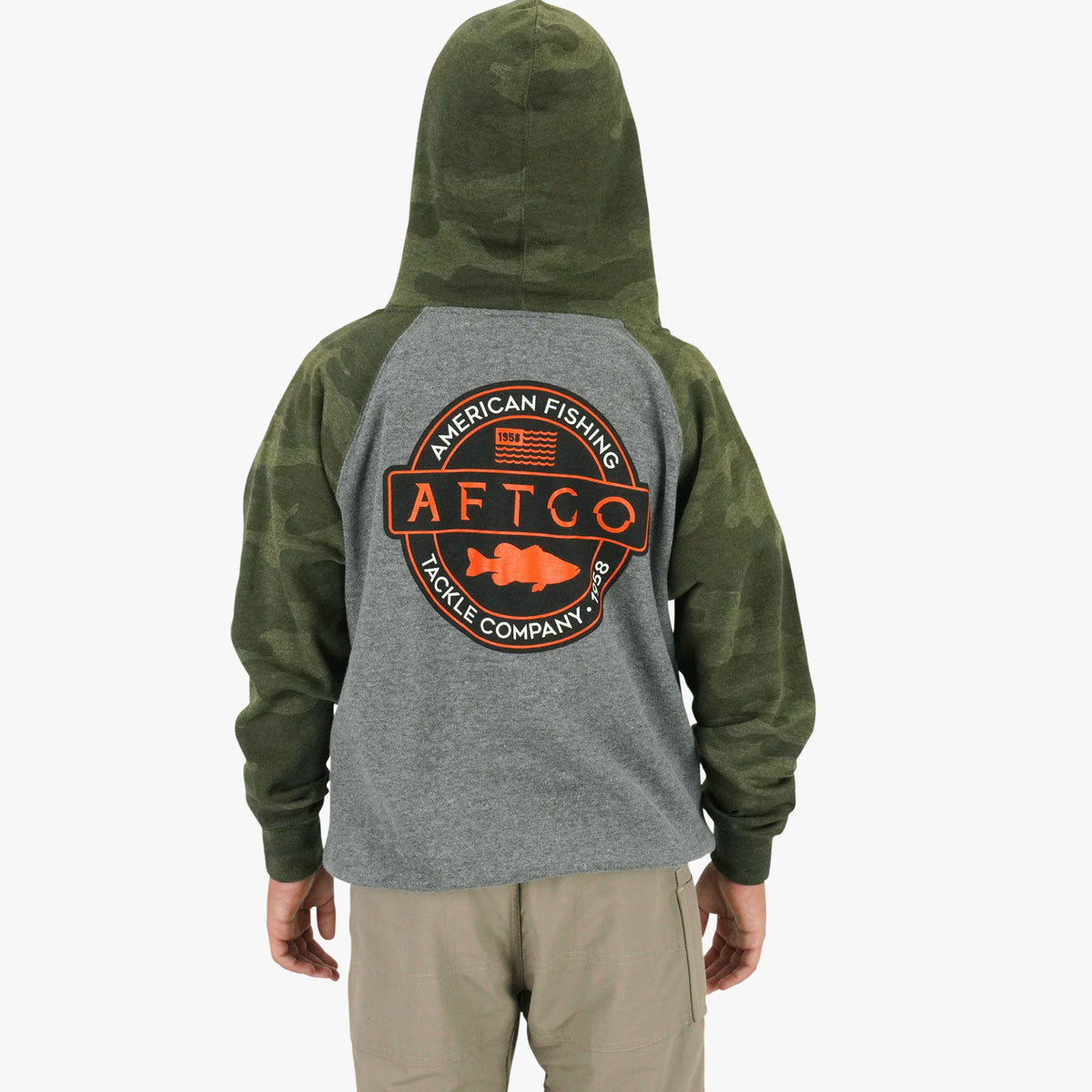 Kids Youth Bass Patch Pullover Hoodie - AFTCO