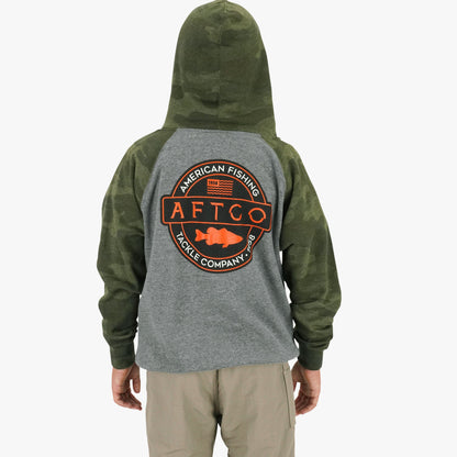 Kids Youth Bass Patch Pullover Hoodie - AFTCO