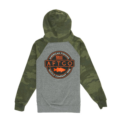 Kids Youth Bass Patch Pullover Hoodie - AFTCO