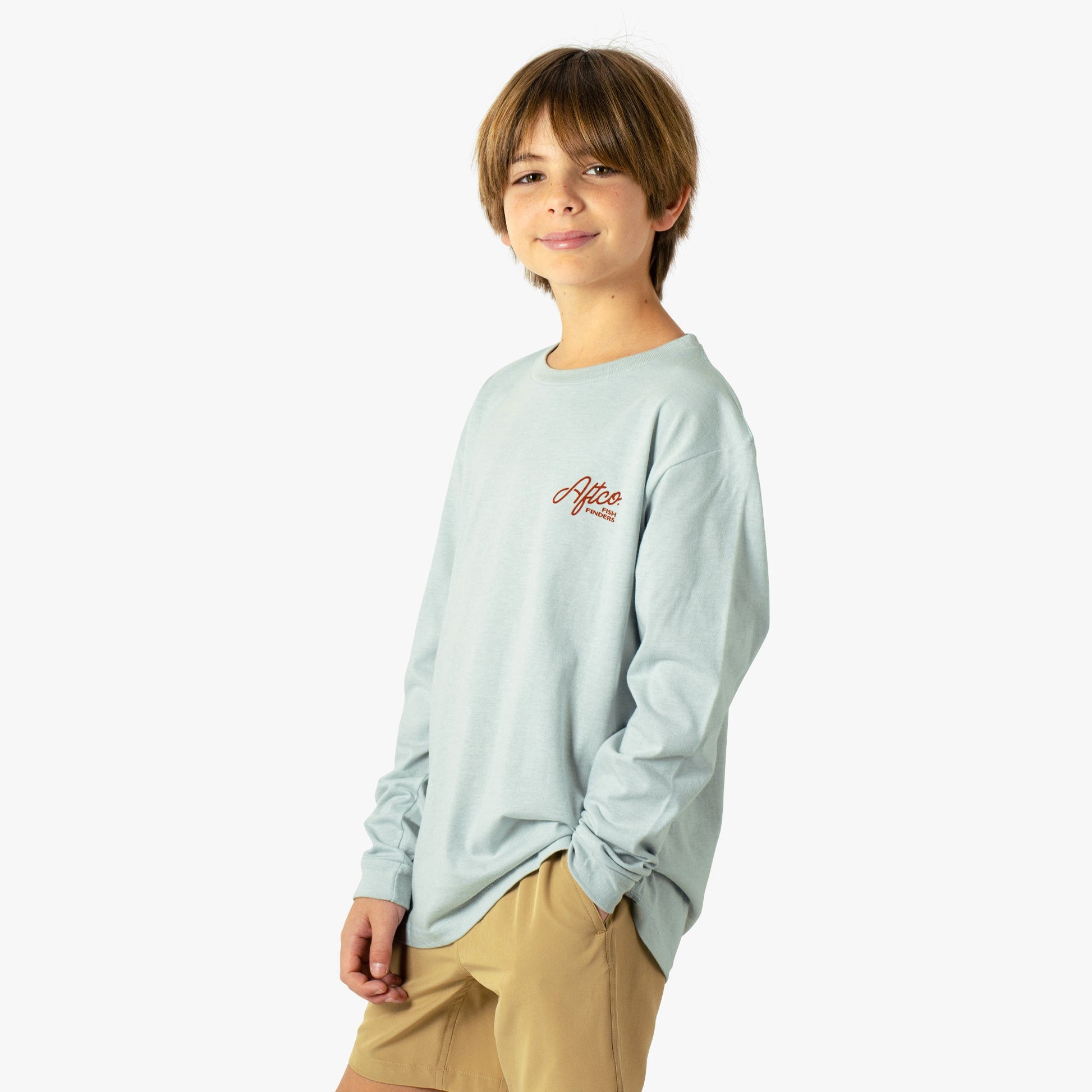 Kids Youth Fish Finders Long Sleeve Fishing Shirt - AFTCO