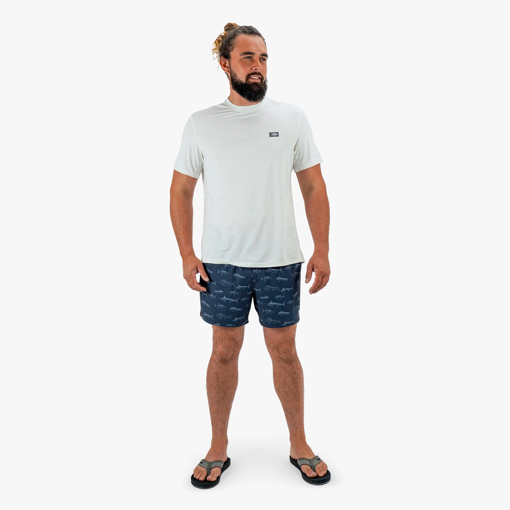 Mens Strike Printed Swim Trunks - AFTCO