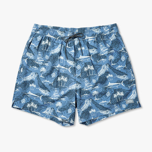 Mens Strike Printed Swim Trunks - AFTCO