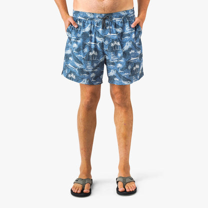 Mens Strike Printed Swim Trunks - AFTCO