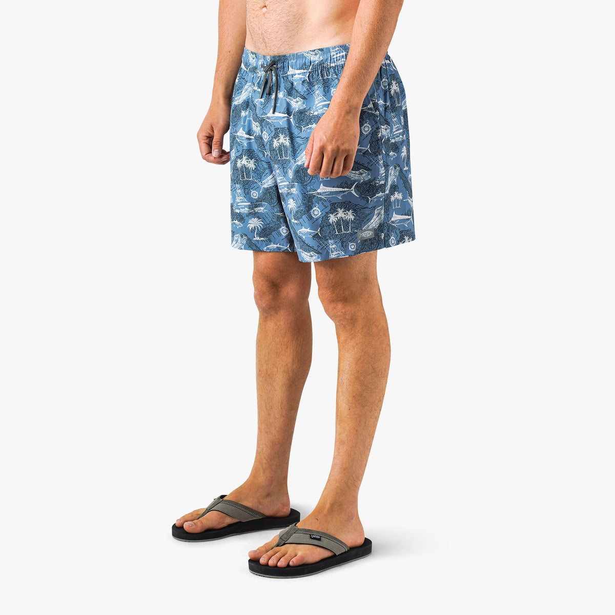 Mens Strike Printed Swim Trunks - AFTCO