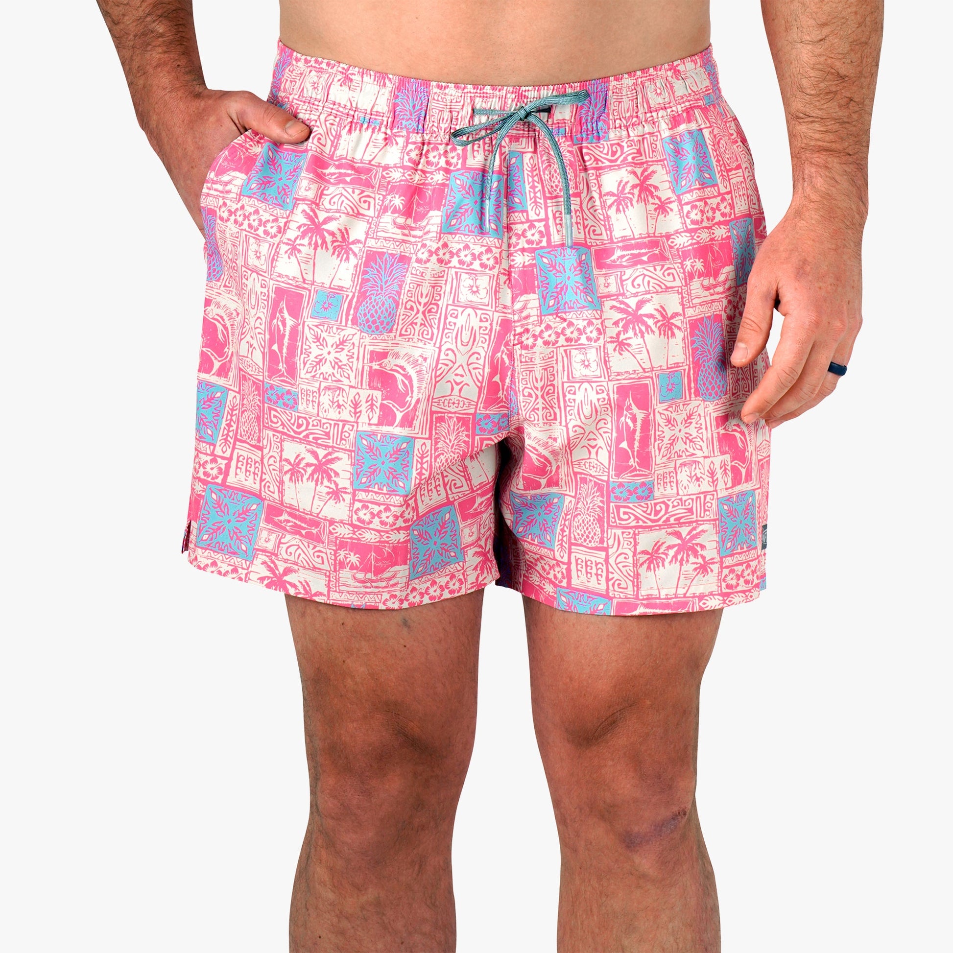 Mens Strike Printed Swim Trunks - AFTCO