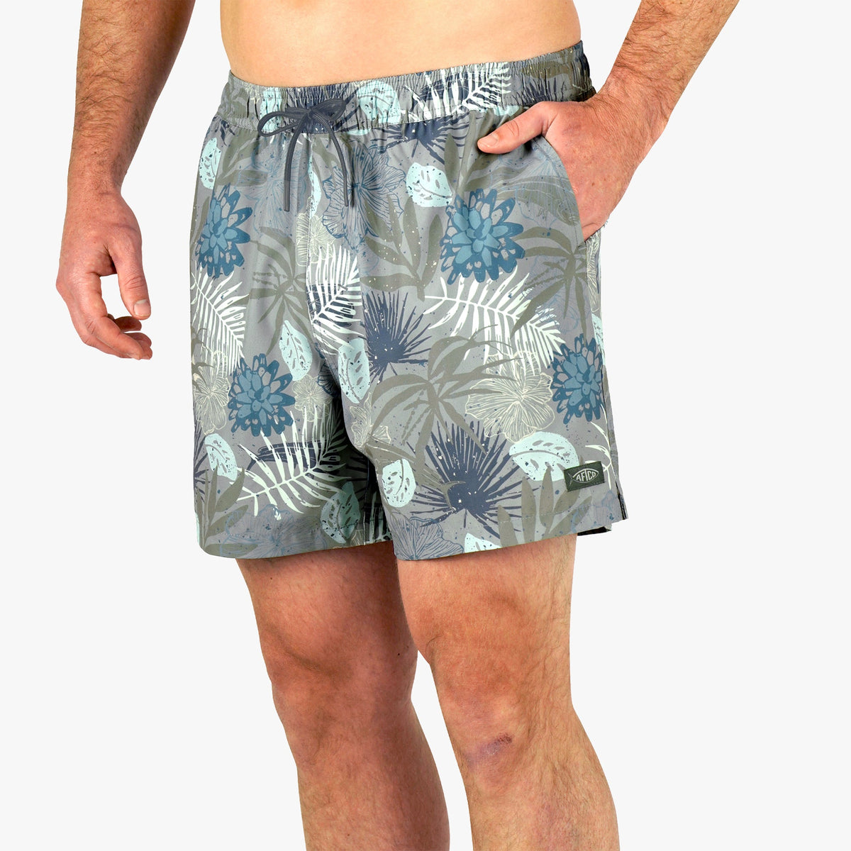 Mens Strike Printed Swim Trunks - AFTCO