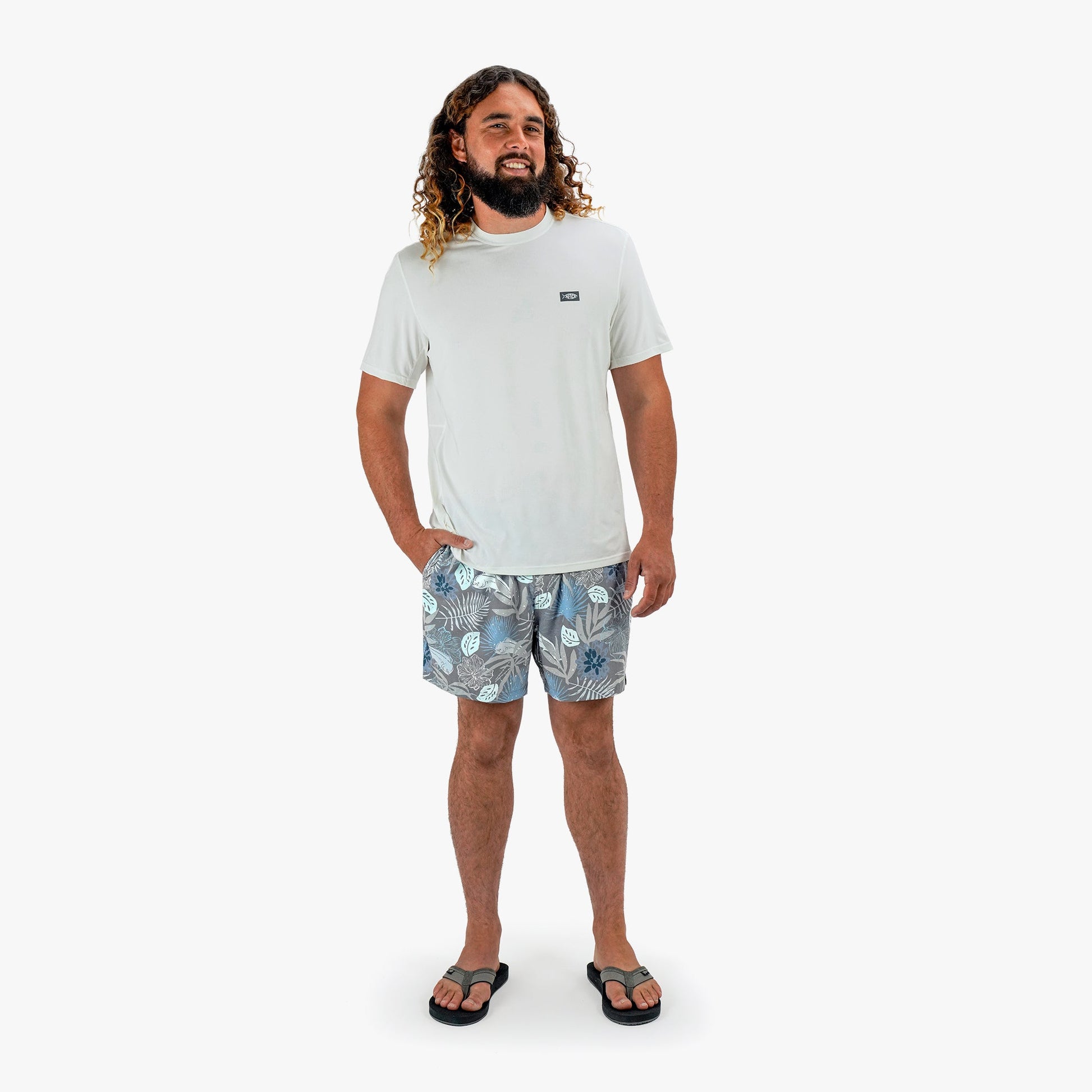 Mens Strike Printed Swim Trunks - AFTCO