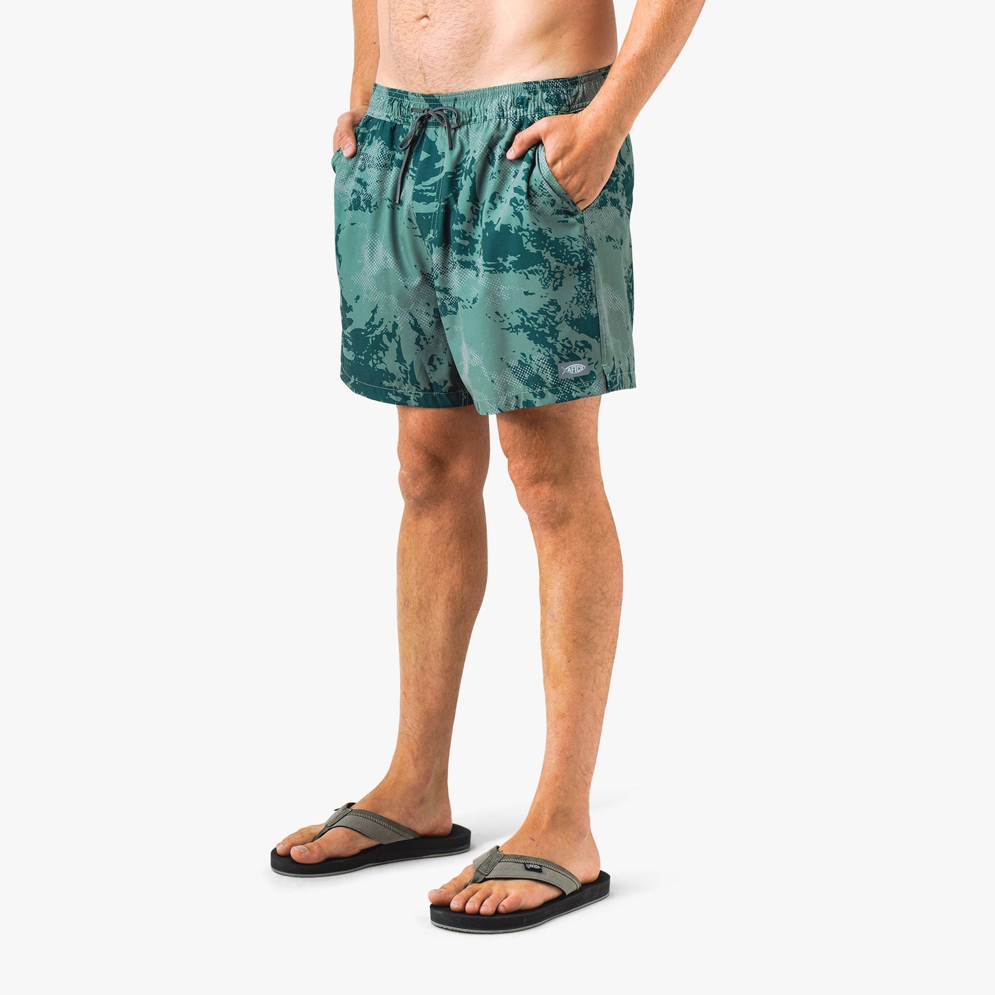 Mens Strike Printed Swim Trunks - AFTCO