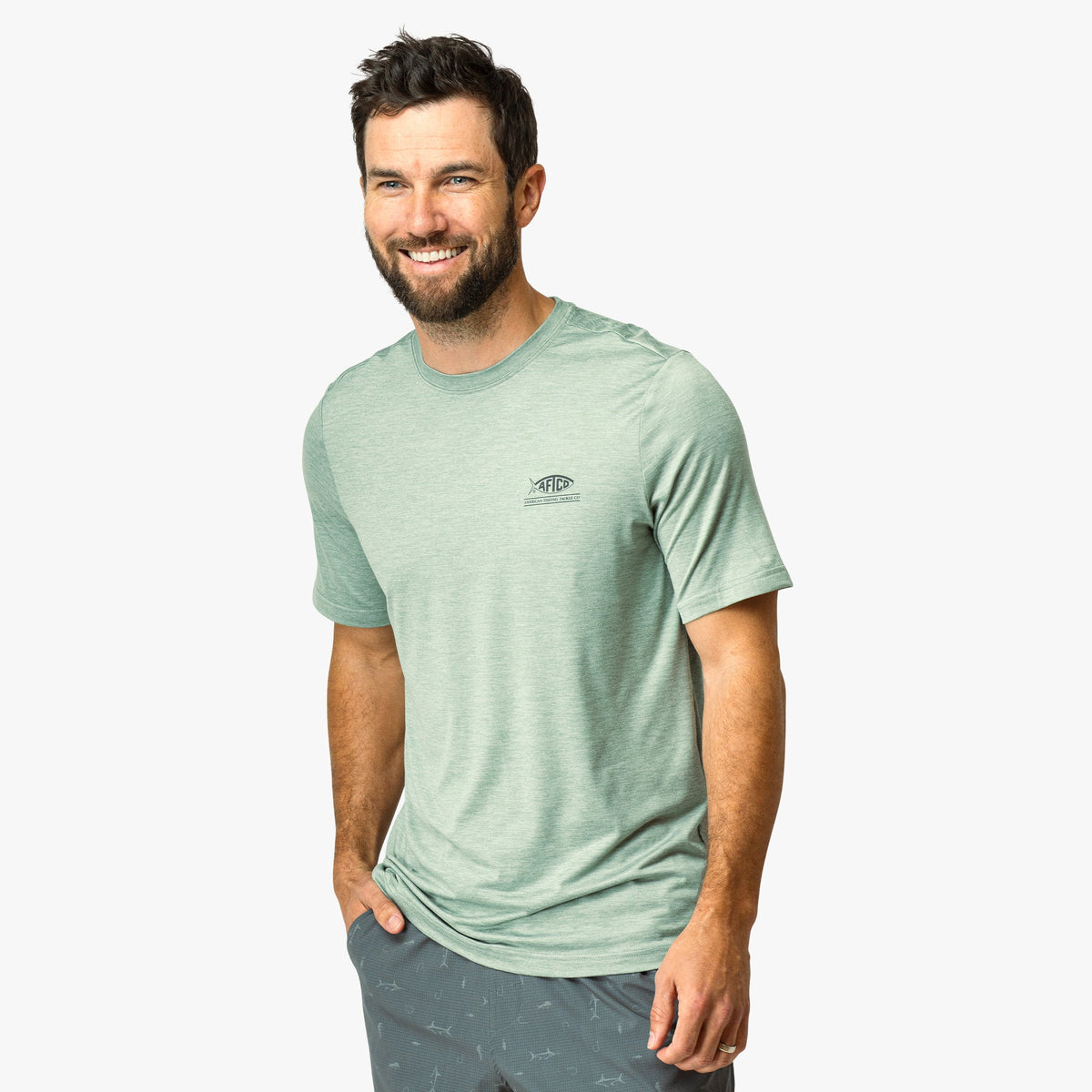 Mens United Short Sleeve Sun Protection Shirt - AFTCO