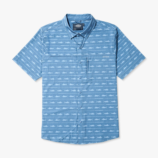 Mens Seabreeze Short Sleeve Button Down Shirt - AFTCO