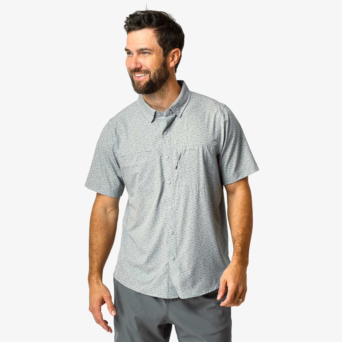 Mens Seabreeze Short Sleeve Button Down Shirt - AFTCO