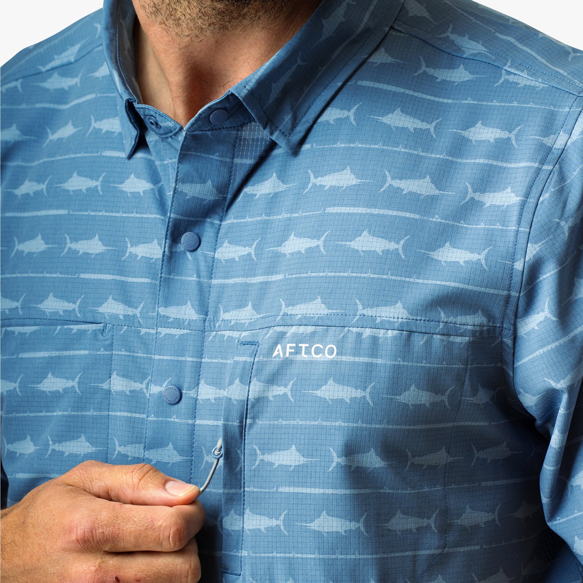 Mens Seabreeze Short Sleeve Button Down Shirt - AFTCO