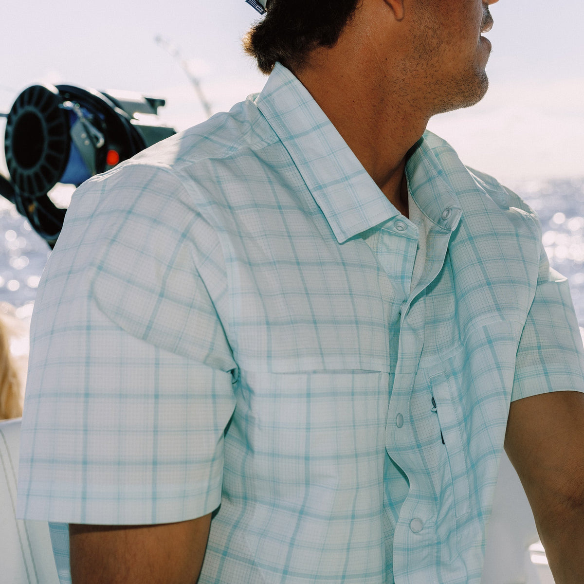 Mens Seabreeze Short Sleeve Button Down Shirt - AFTCO