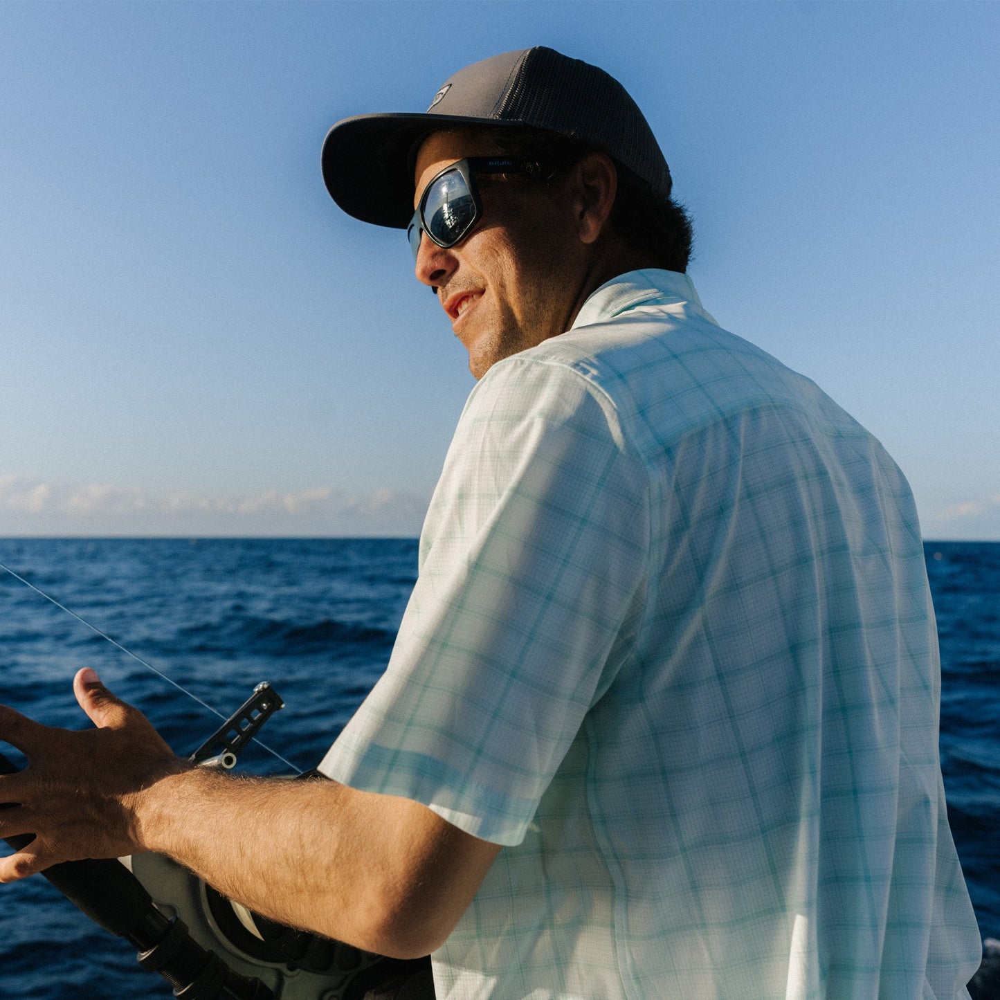 Mens Seabreeze Short Sleeve Button Down Shirt - AFTCO