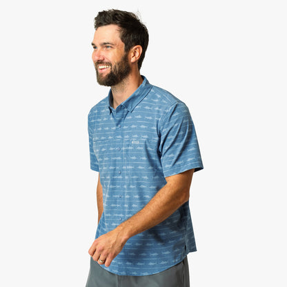 Mens Seabreeze Short Sleeve Button Down Shirt - AFTCO