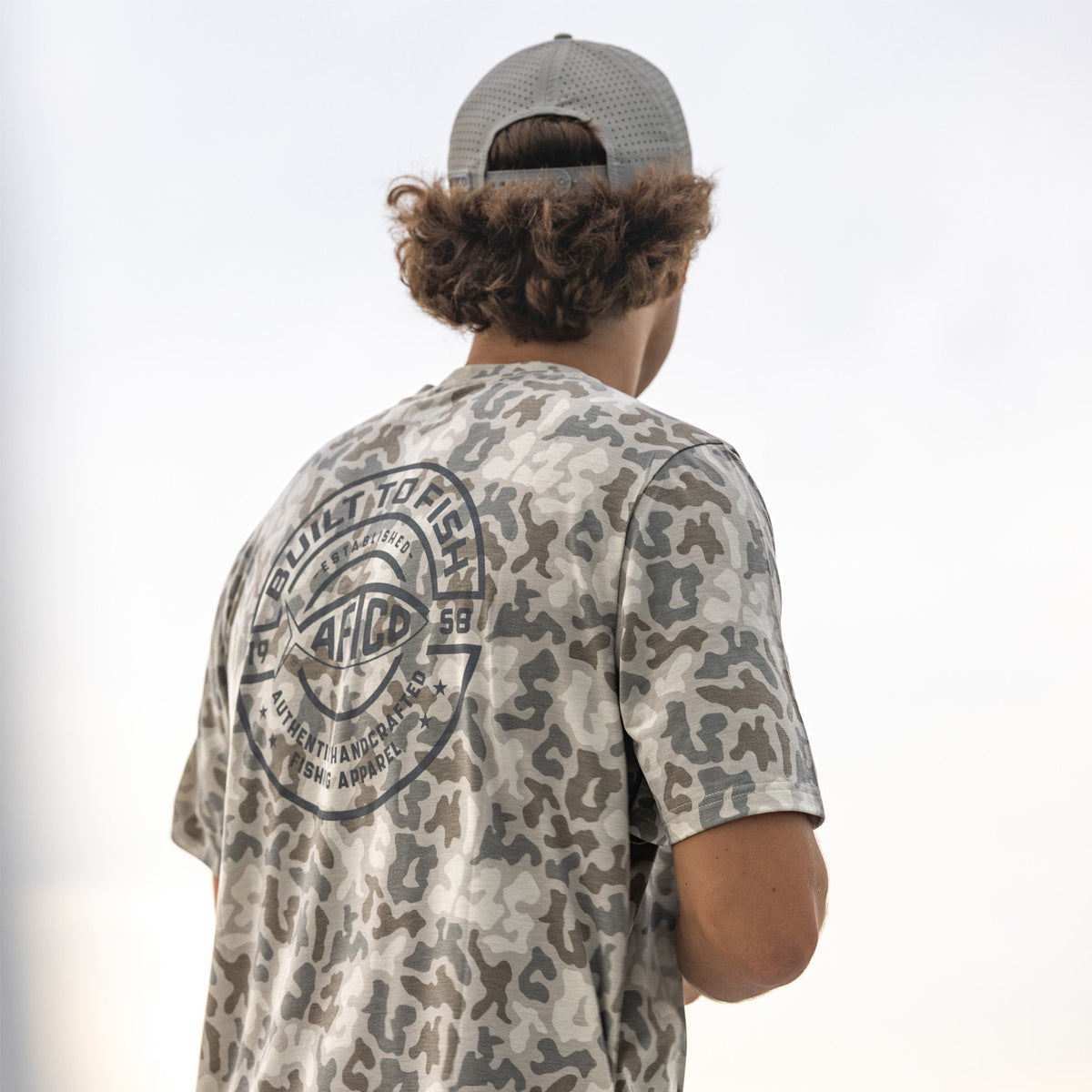 Mens Ocean Bound Printed Short Sleeve Fishing Shirts - AFTCO