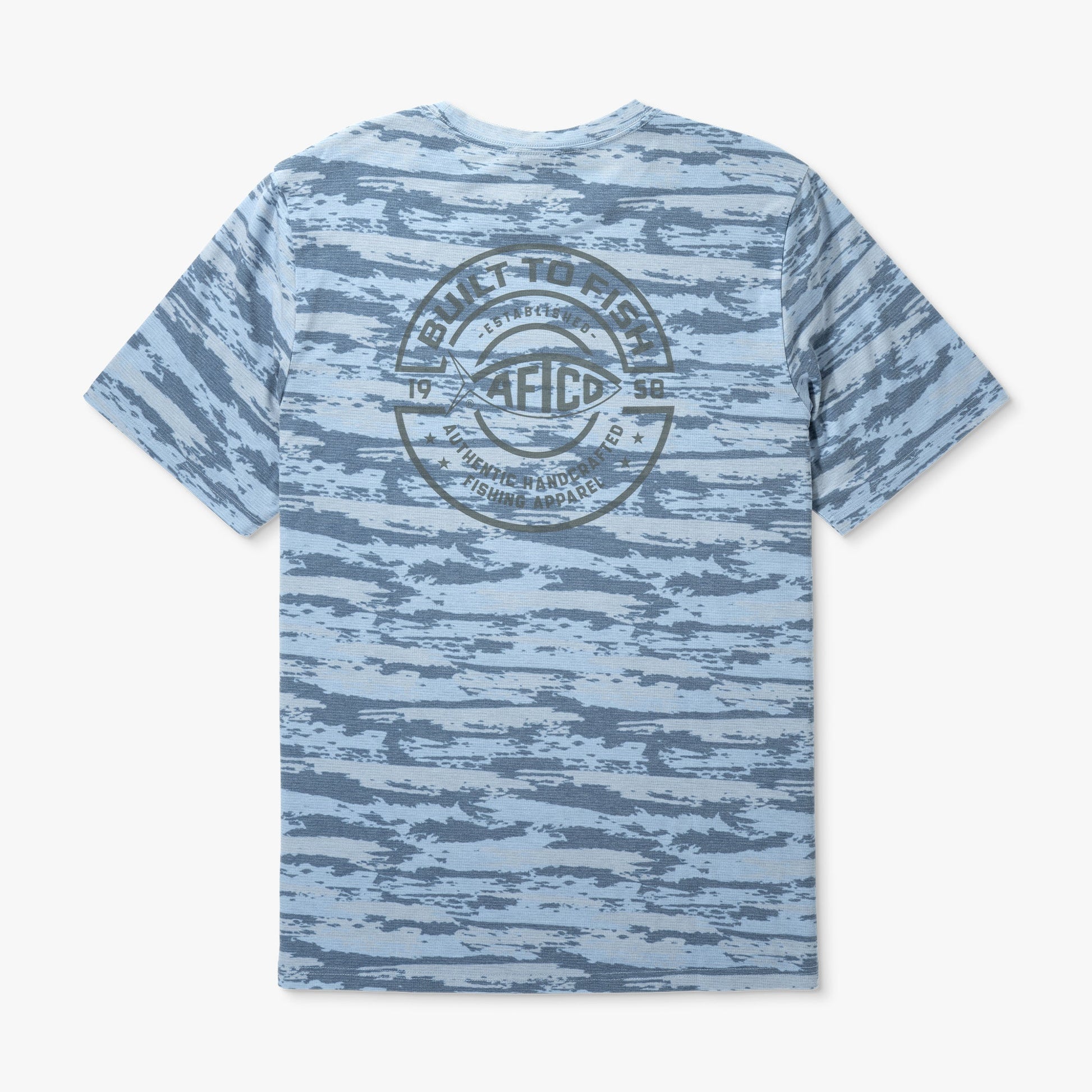 Mens Ocean Bound Printed Short Sleeve Fishing Shirts - AFTCO